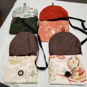 Hand made travel purses.